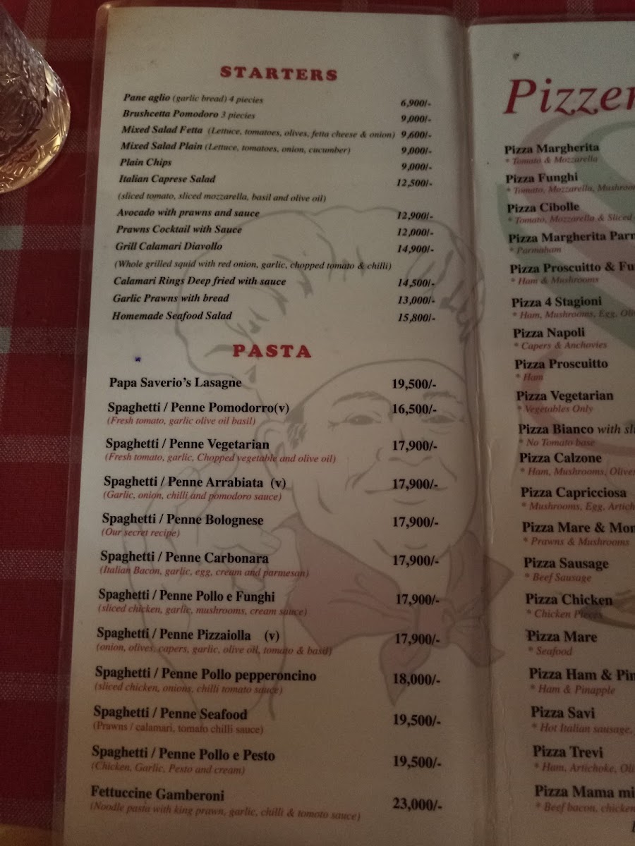 Menu Saverios Italian Pizzeria Restaurant-8